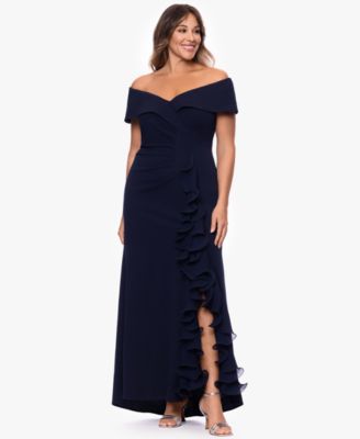 Plus Size Sweetheart Off-The-Shoulder Ball Gown