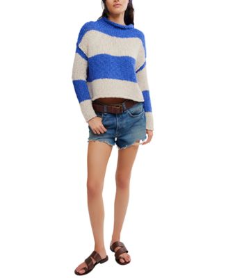 Women's Opal Rugby Stripe Rolled Neck Sweater