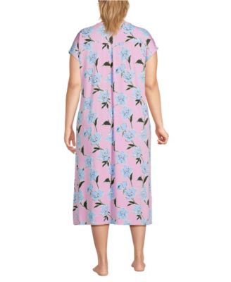 Plus Size Cooling Cap Sleeve Midi Nightgown
