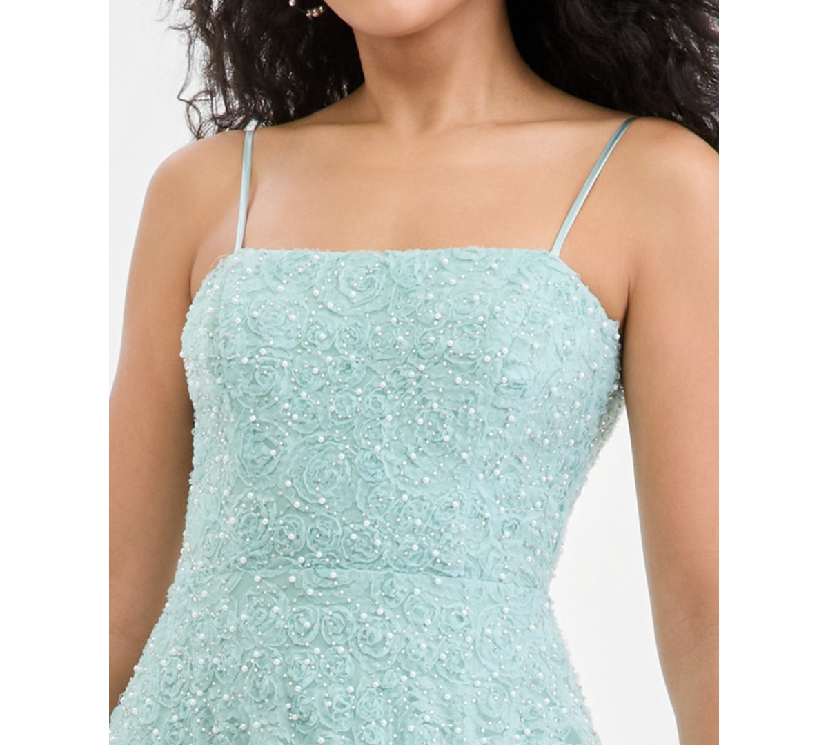 Say Yes Juniors' Beaded-Soutache Ball Gown, Created for Macy's