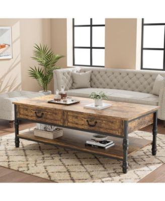 41" Coffee Table with 2 Storage Drawers