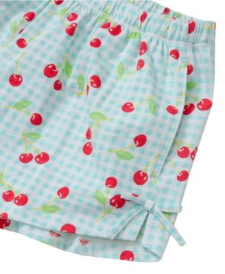 Little And Big Girls Knit Side Bow Shorts