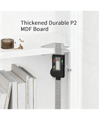 5-Shelf Wood Bookshelf for Library, Bedroom, Living Room