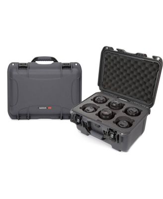 Medium Series 918 Lightweight NK-7 Resin Waterproof Protective Case with Foam Insert for 6 Camera Lens