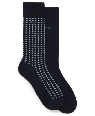 Men's Mini Pattern Line and Dots Socks, 2-Pack