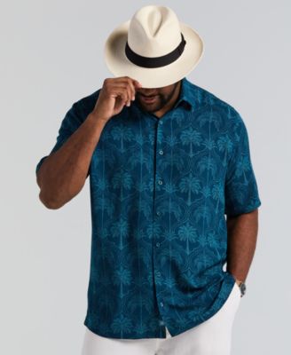Men's Big & Tall Medallion Palm Print Shirt