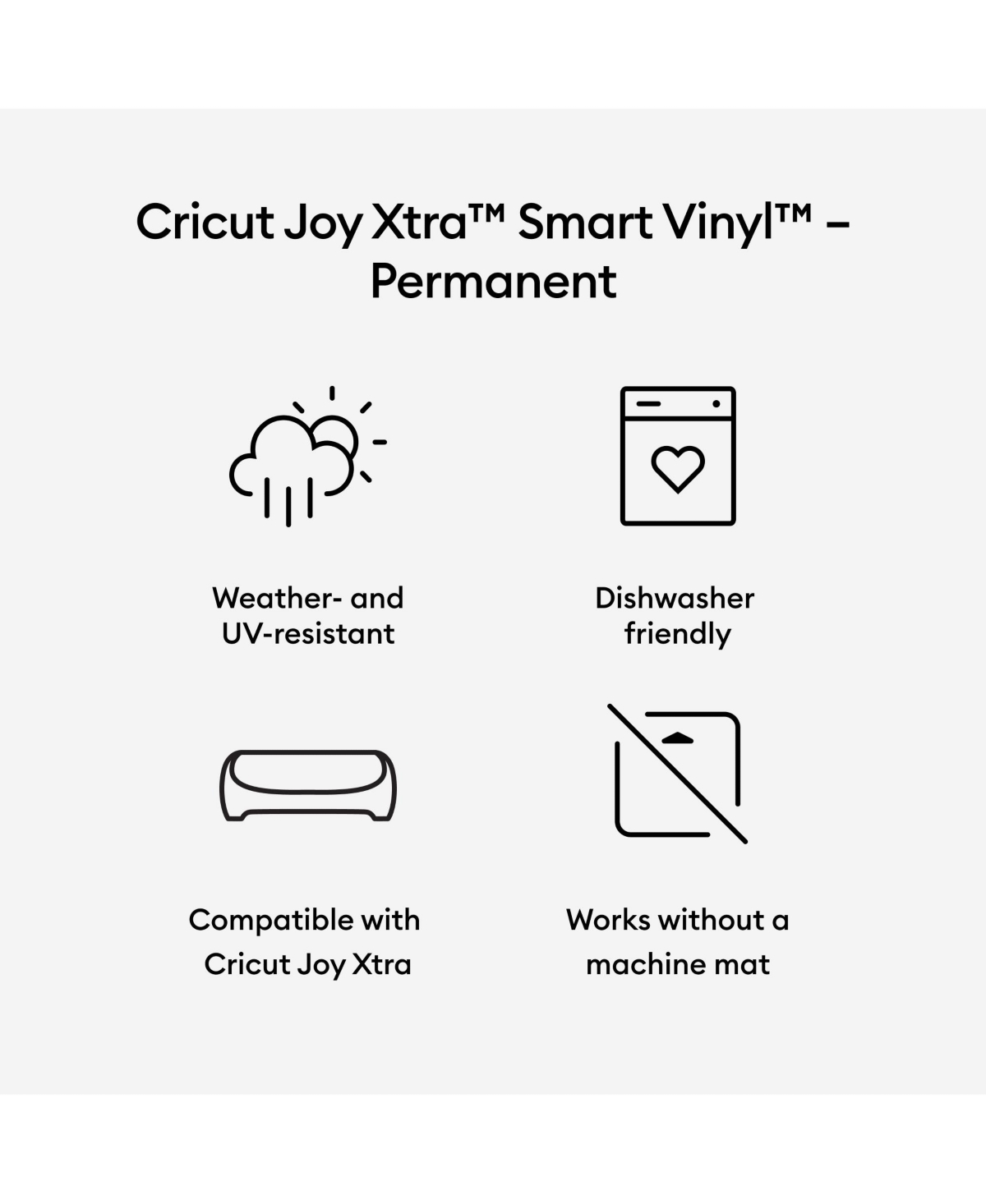 Draft - Cricut Joy Xtra Permanent Smart Value Vinyl 9.5 x 6 ft