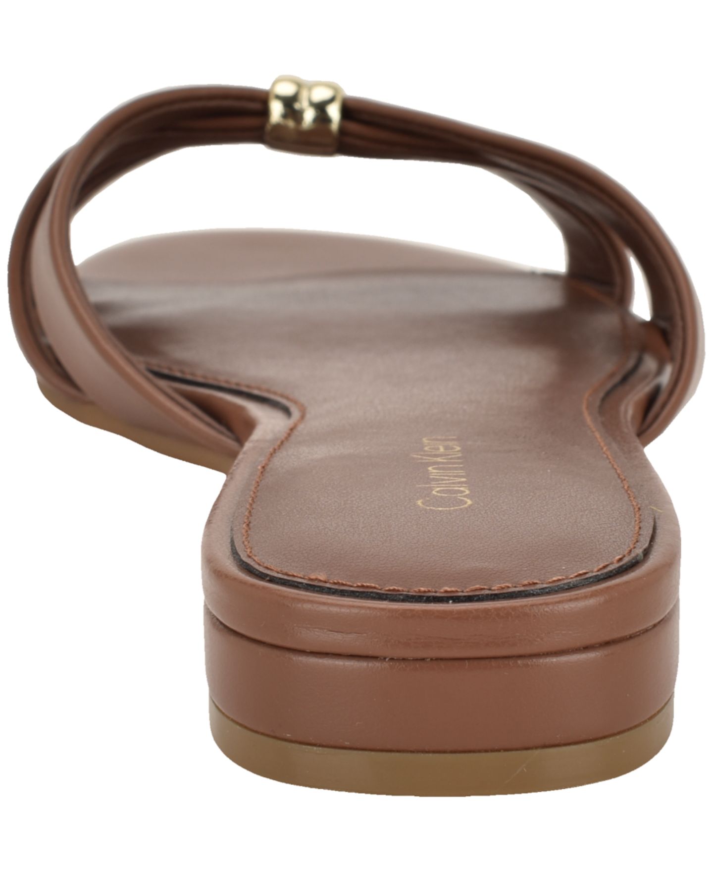 Женские сандалии Calvin Klein Petula Strappy Flat Slip-On, цвет: Коричневый — фото 3