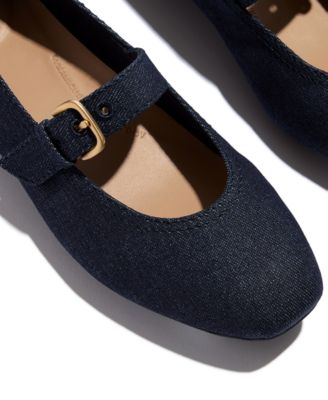 Women's Delicato Denim Mary Jane Flats