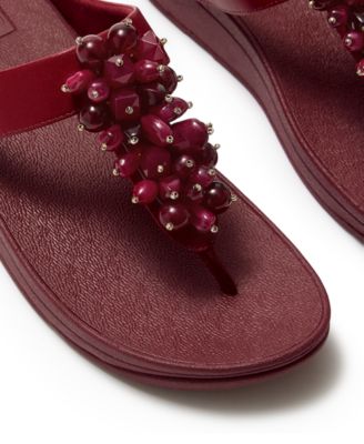 Women's Fino Bead Cluster Toe Post Slip-On Sandals