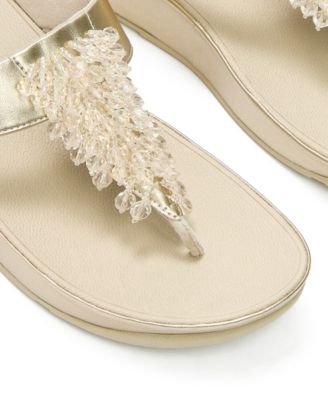 Women's Rumba Iridescent Beaded Toe-Post Sandals