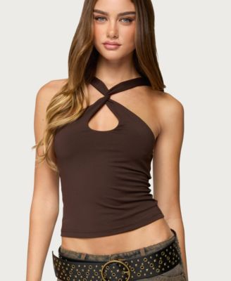Women's Dariah Twisted Crisscross Cutout Top