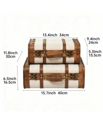 Vintage Suitcase Set - 2 Sizes for Decor & Storage