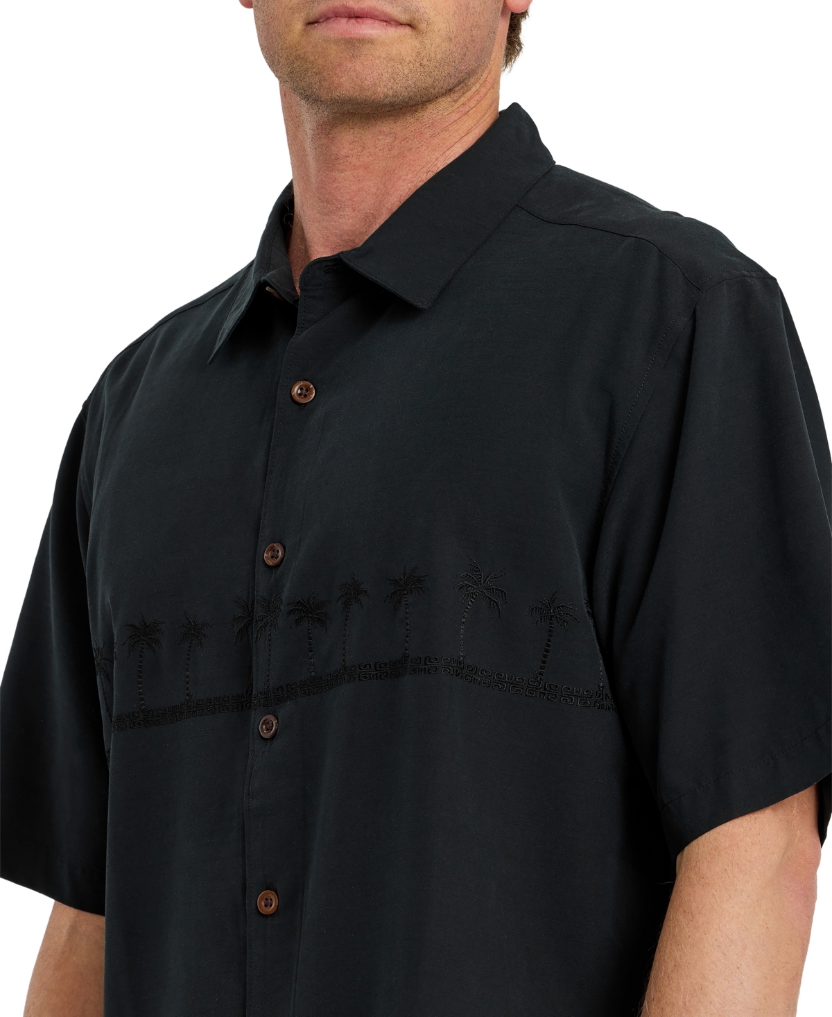 Quiksilver Waterman Men's Tahiti Palms Short Sleeve Shirt