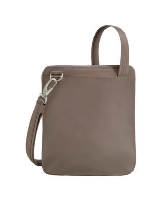 Anti-Theft Classic Slim Double Zip Crossbody Bag