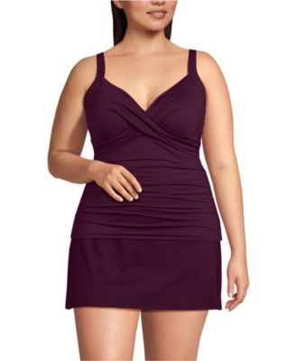Women's DDD-Cup Sweetheart Wrap Underwire Tankini Top