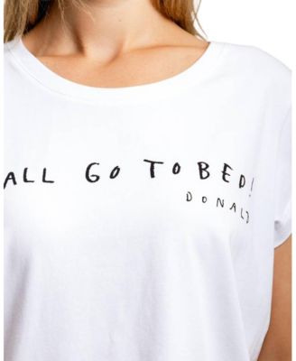 Women's Drawbertson Y'All Go To Bed Cotton Pajama T-Shirt