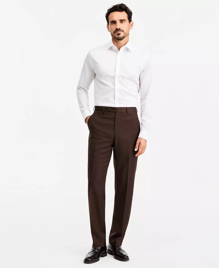 Men's Classic-Fit Wool-Blend Suit Separate Pants