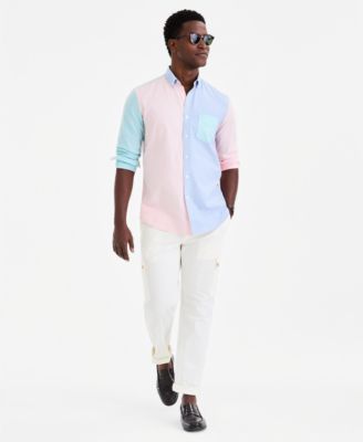 Men's Long-Sleeve Printed Oxford Shirt