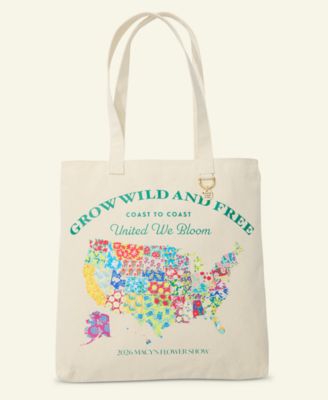 Flower Show U.S. Flower Map Farmers Market Tote Bag