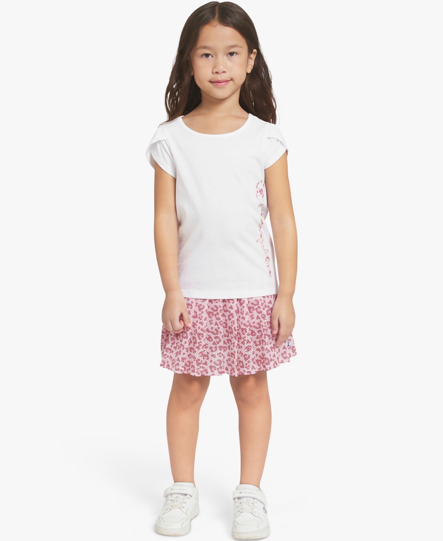 Girls' 4-6X Short-Sleeve T-Shirt and Skort, 2-Piece Set