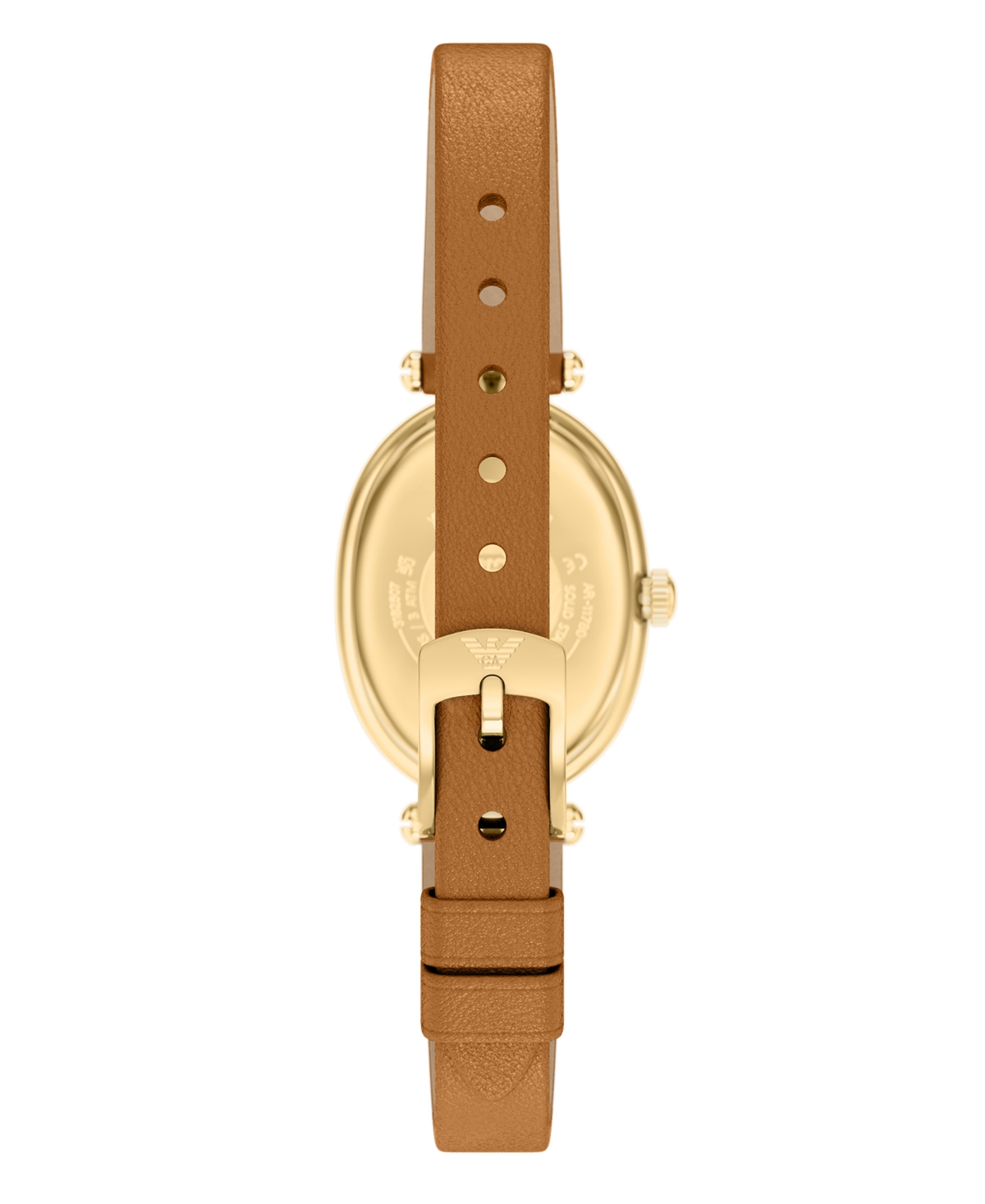 Emporio Armani Women's Quartz Two-Hand Brown Leather Watch, 28mm