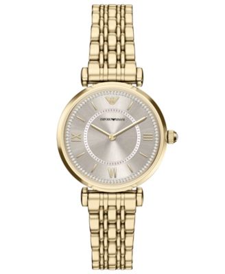 Women's Quartz Two-Hand Gold Stainless Steel Watch, 32mm