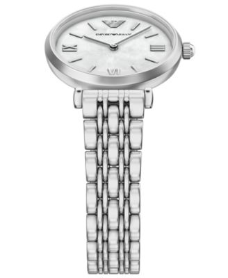 Women's Quartz Two-Hand Silver Stainless Steel Watch, 28mm