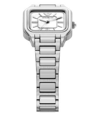 Women's Quartz Three-Hand Silver Stainless Steel Watch, 35mm
