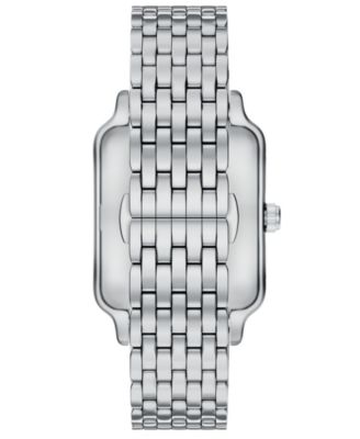 Men's Quartz Three-Hand Silver Stainless Steel Watch, 36mm