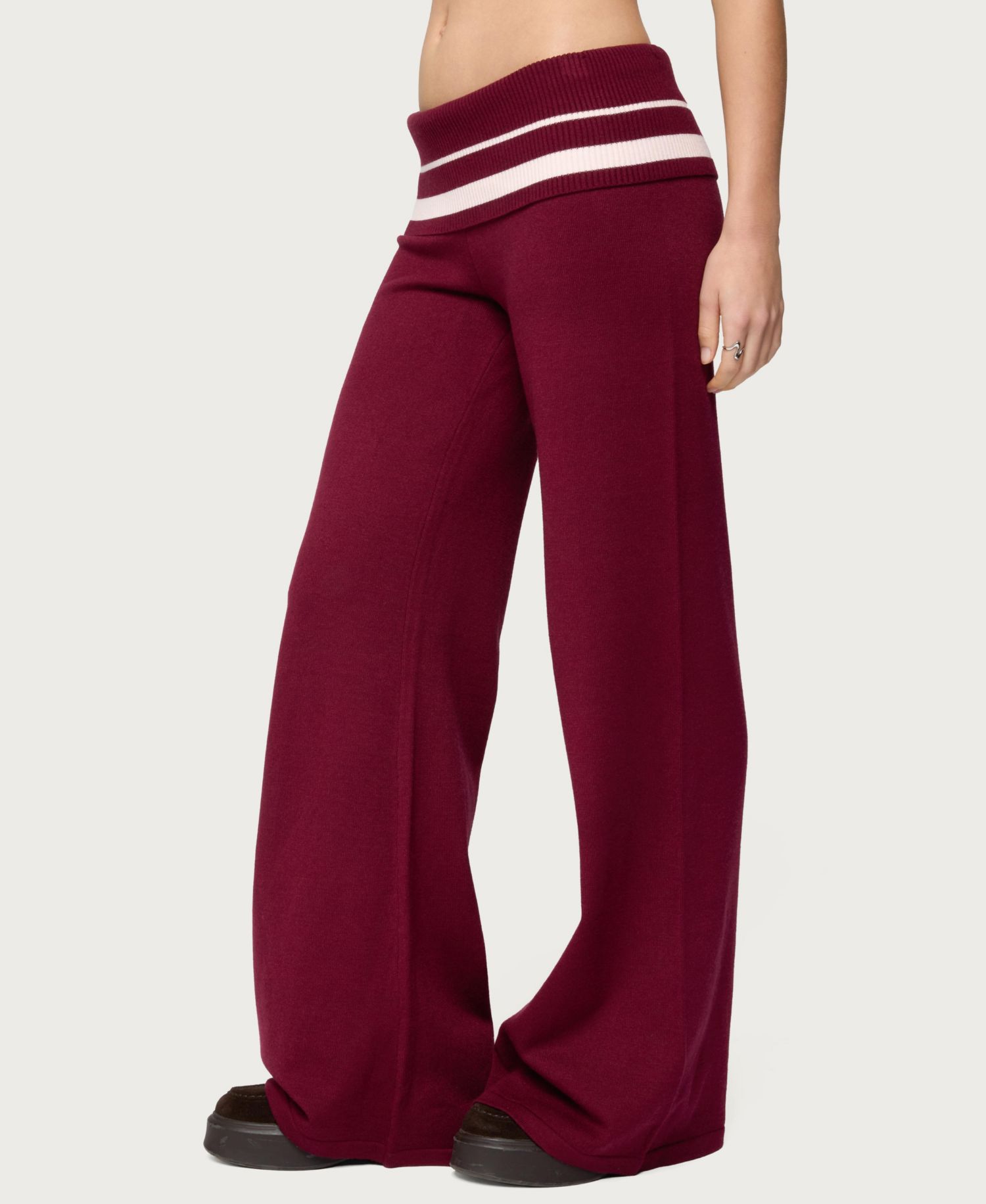 Women's Kaliya Stripey Foldover Knit Pants