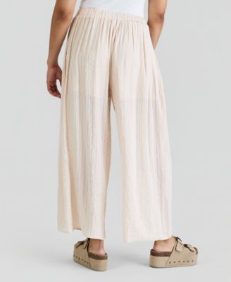 Women's Satin Pull-On Wide-Leg Pants