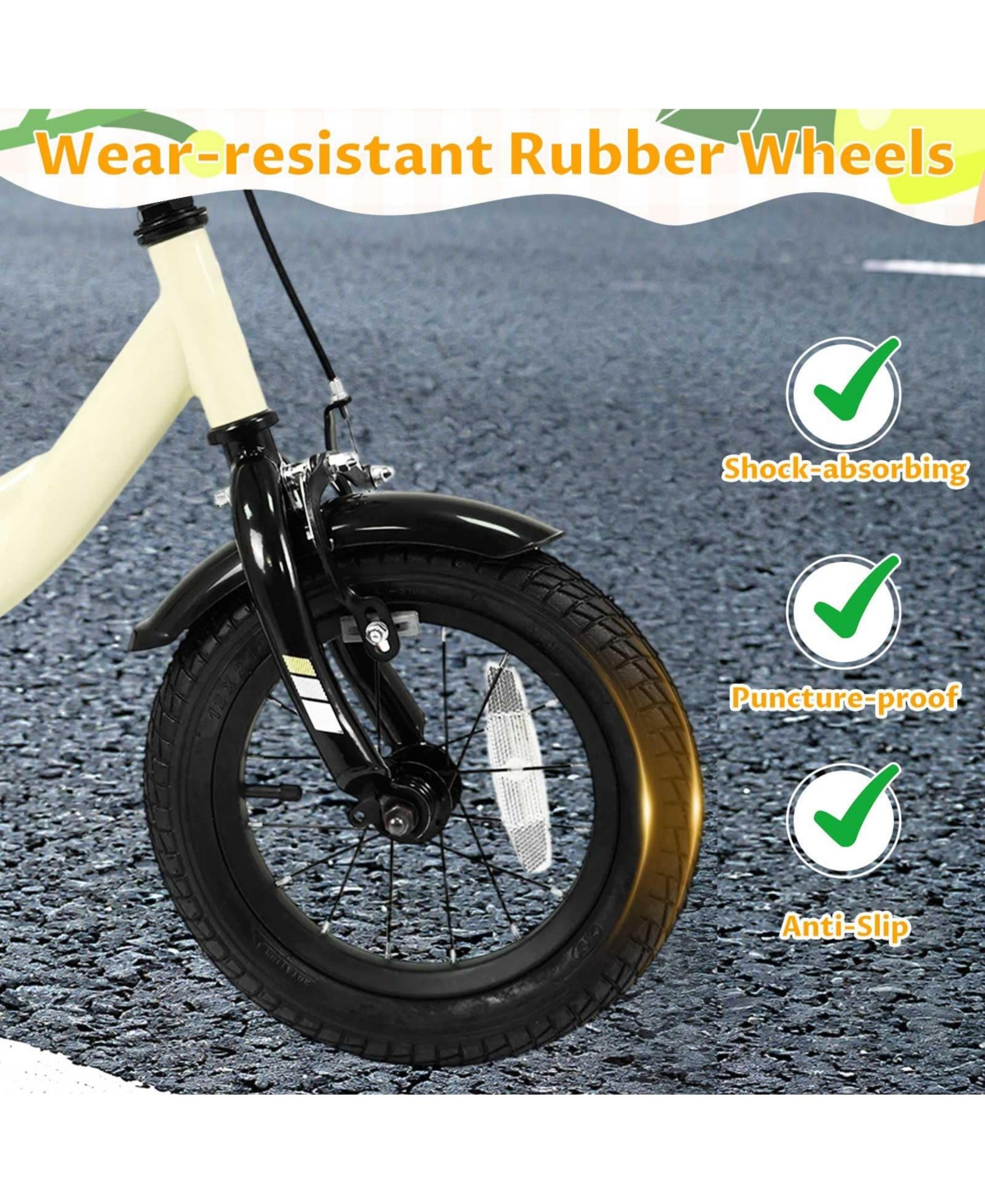 Mecale Kids Bike Sport Bicycle with Removable Training Wheels