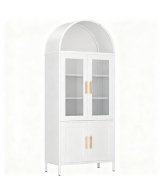 Metal Arched Cabinet with 2 Drawers for Kitchen or Office