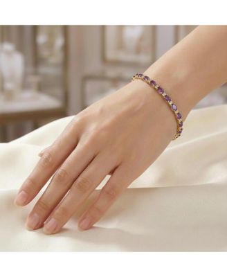 Classic Sterling Silver Vibrant Colored 4MM CZ Tennis Bracelet