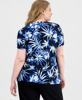 Plus Size Tulip-Sleeve Knit Top