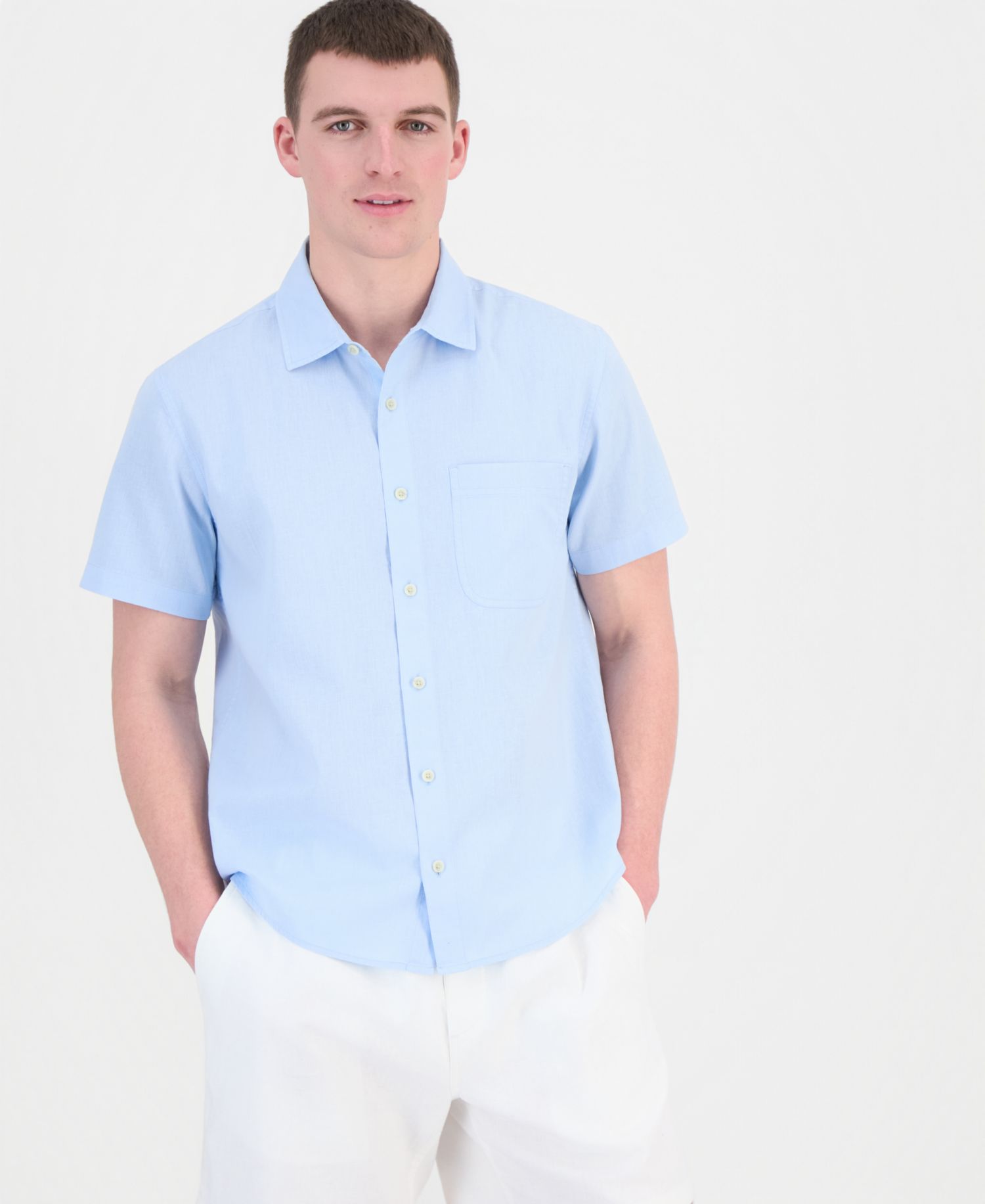 Men's Garment Dyed Linen Blend Hero Shirt