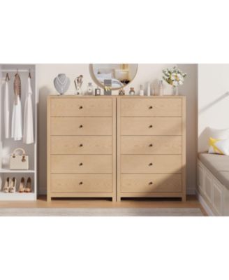 5 Drawer Dresser for Bedroom – Modern Simply Chest of Drawers, Wood Storage Dresser with Deep Drawers for Living Room, Hallway, Entryway