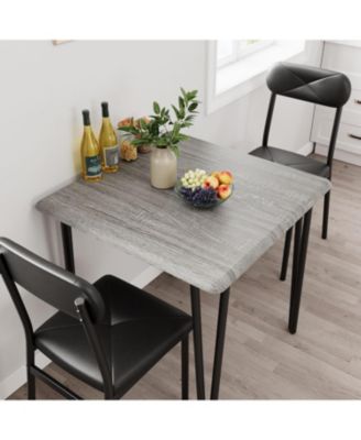 Dining Table Set for 4, Kitchen Table with Upholstered Chairs for Small Spaces