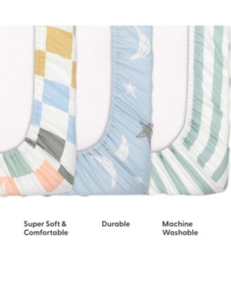 Celestial Multi 3-Pack Fitted Playard Sheets