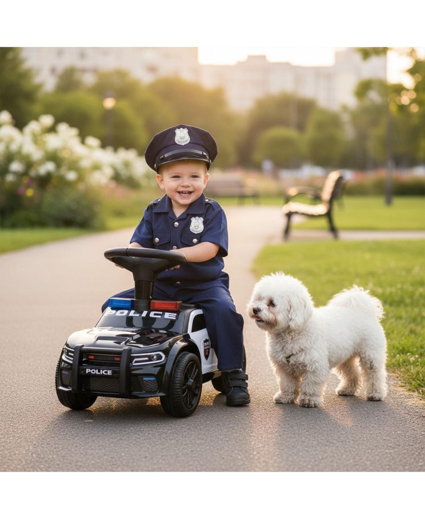 Детская игрушка Mecale Toddler Police Sliding Car with Under-Seat Storage, Ages 18 Months+, цвет: Чёрный — фото 2