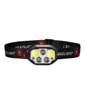 2-Pack Rechargeable LED Headlamps, 12 Lighting Modes, Motion Sensor, Adjustable Headband, Lightweight