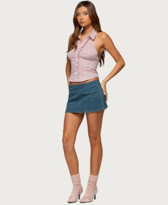 Women's Imrie Plaid Collared Halter Top