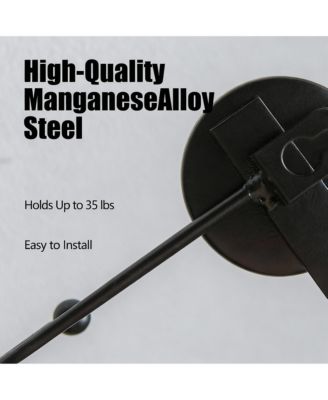 Boho Multi-Color Mandala Wall Rack - 5 Hooks for Coats, Hats, Bags - Durable, Easy Install