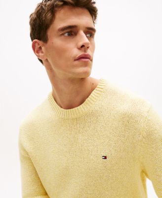 Men's Two-Tone Boucle Crewneck Sweater