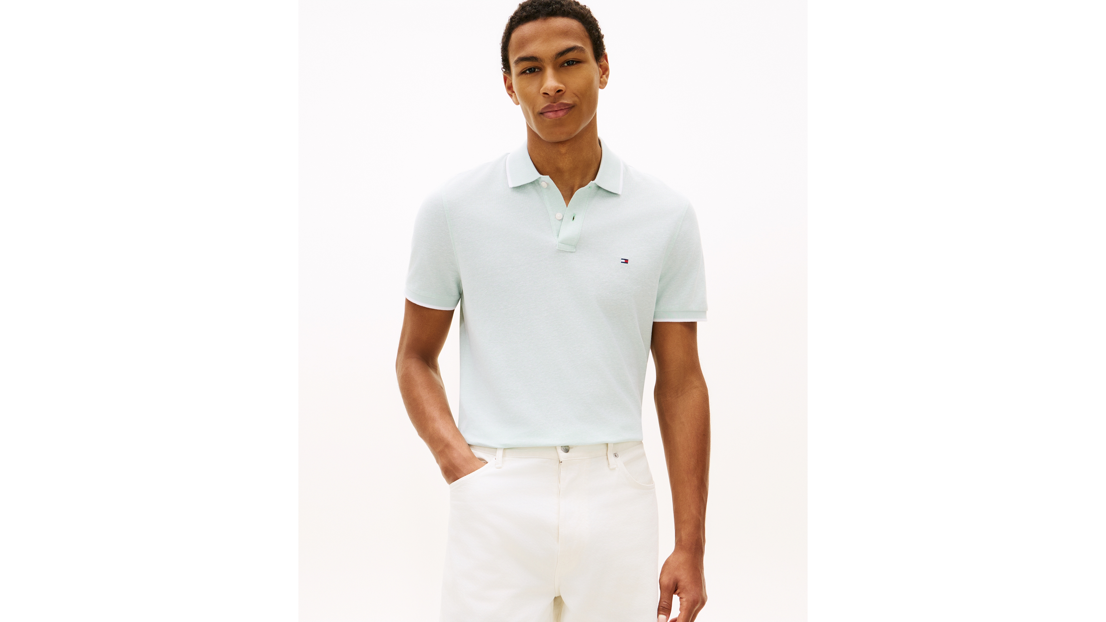 Tommy Hilfiger Men's Regular-Fit Tipped Linen Polo Shirt