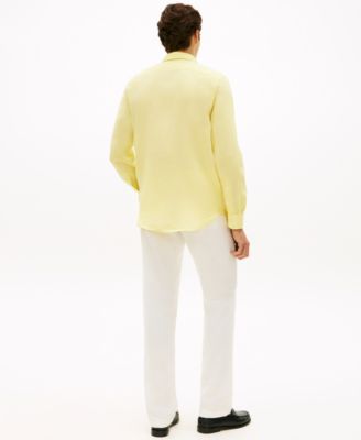 Men's Button-Down Linen Long Sleeve Shirt