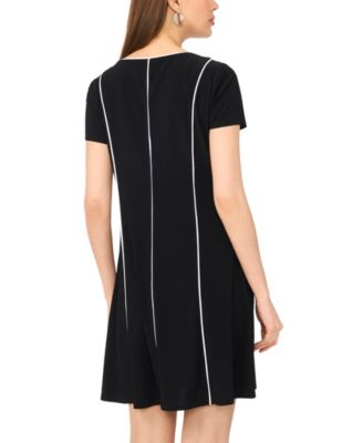 Women's V-Neck Fit & Flare Mini Dress