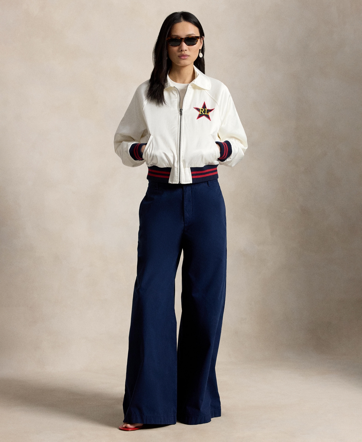 Polo Ralph Lauren Women's Spread Collar Long-Sleeve Bomber Jacket