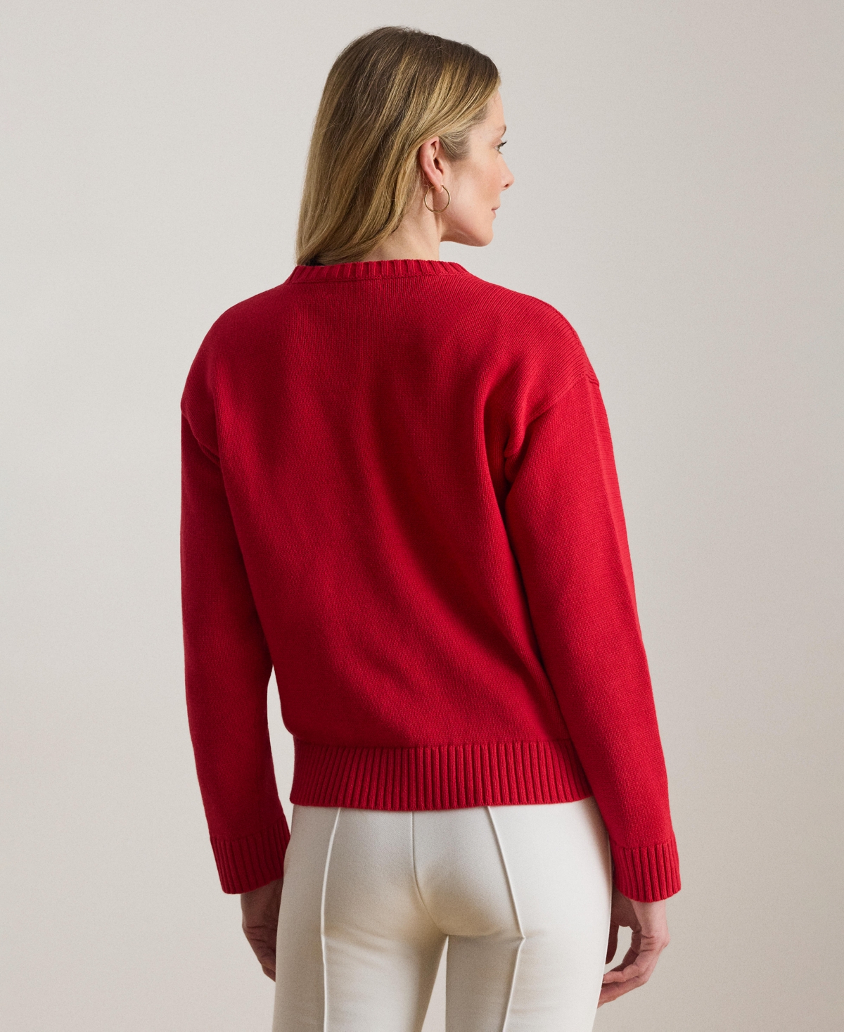 Lauren Ralph Women's Cotton Dog Sweater